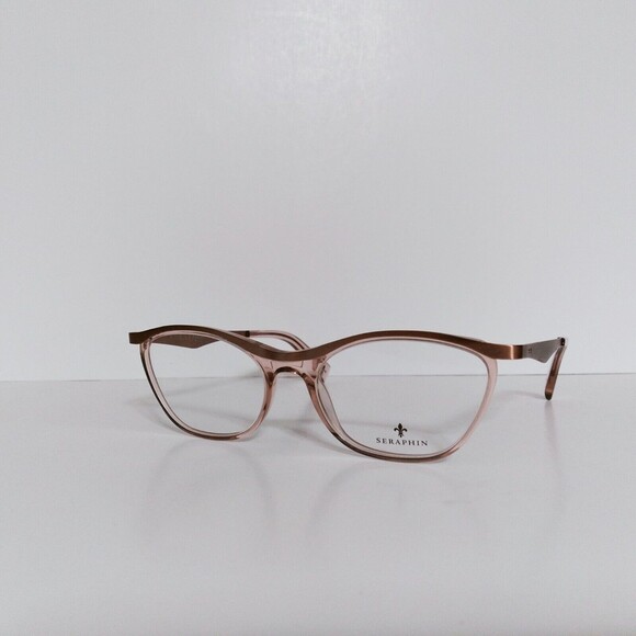 Women's Seraphin Rose Gold Designer Cat Eyeglasses Frames Handmade In Japan - Picture 2 of 5